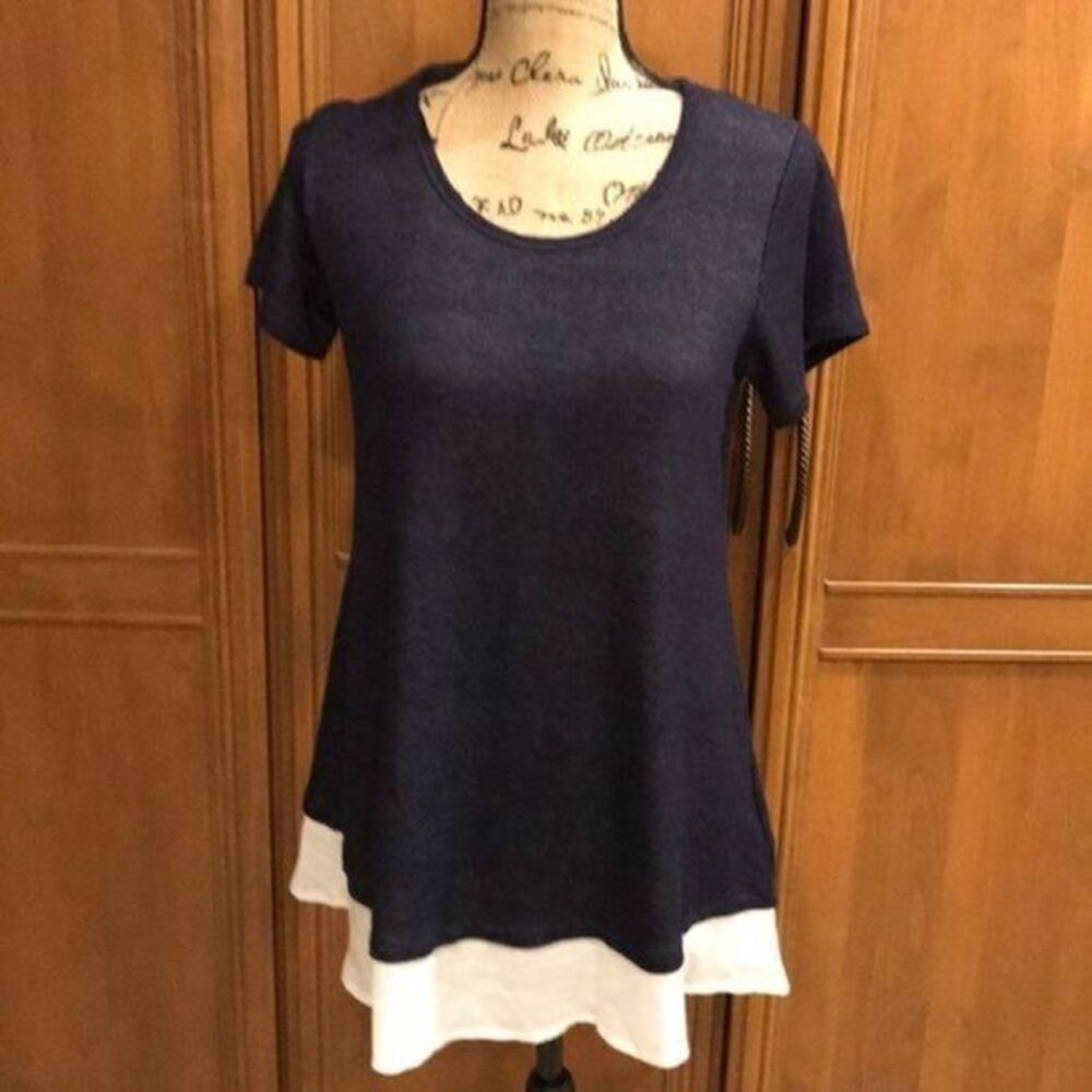 Euc Bobrau Adorable Denim Look Linen Bottom Top